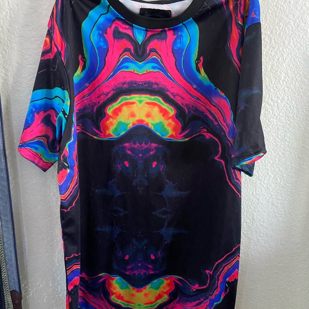 Colorful Abstract Print Dress